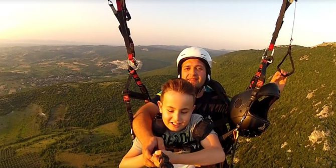 Görme Engelli Çocuğun Uçma Hayali Gerçek Oldu