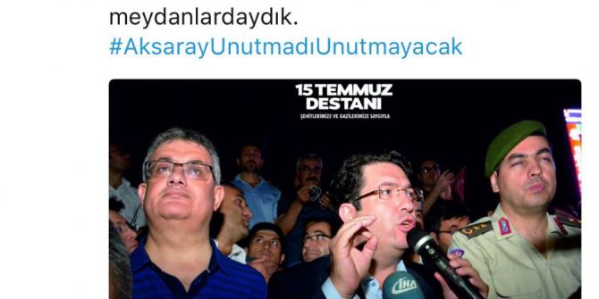 Aksaray Belediyesi 15 Temmuz Tweeti İle Türkiye Gündeminde