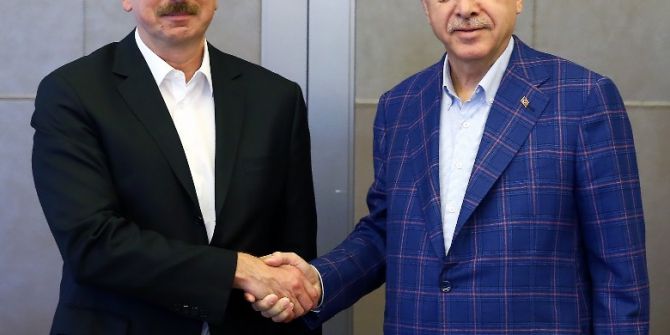 Cumhurbaşkanı Erdoğan, Azerbaycan Cumhurbaşkanı Aliyev İle Bir Araya Geldi
