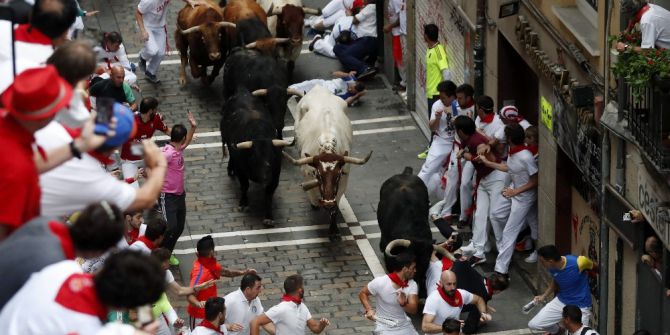 İspanya’da Kızgın Boğalar 5 Kişiyi Yaraladı