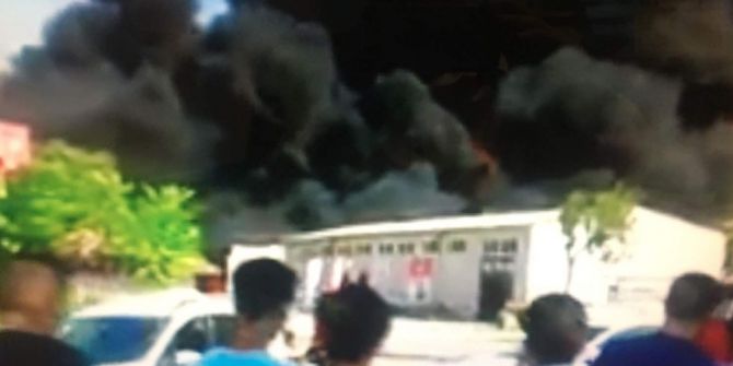 Bursa’da Boya Fabrikasında Yangın