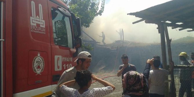 Vişneli Köyü’nde Korkutan Yangın