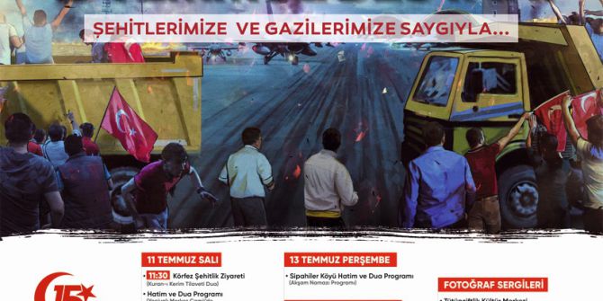 Körfez’de 15 Temmuz Programı Belli Oldu
