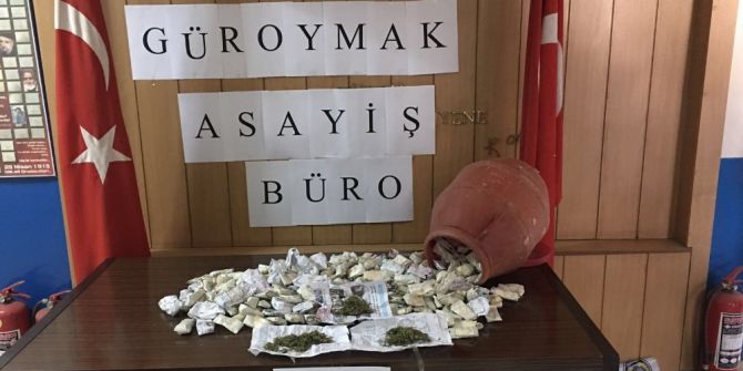 Güroymak’ta 1,5 Kilo Esrar Ele Geçirildi