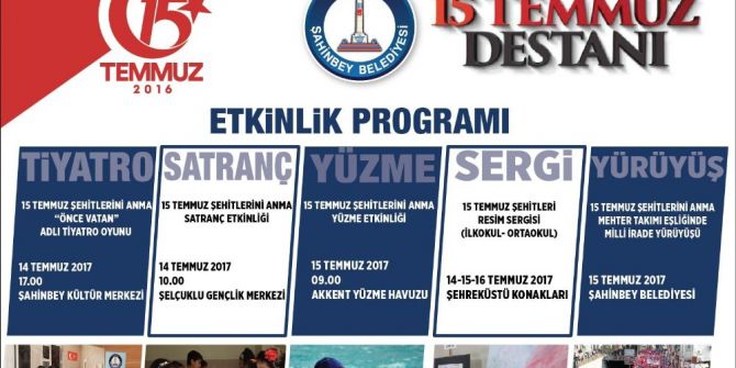 15 Temmuz Ruhu Şahinbey’de Yaşatılacak