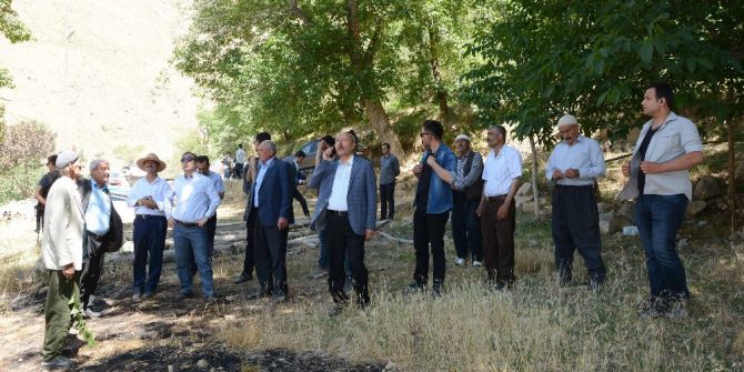 Kaymakam Akgül, Yangının Çıktığı Bölgede İncelemelerde Bulundu