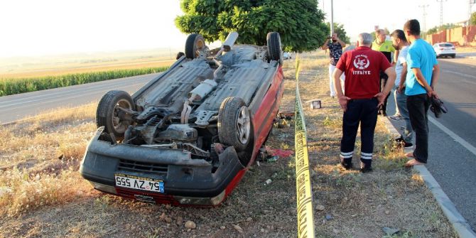 Takla Atan Araçtan Sağ Kurtuldular