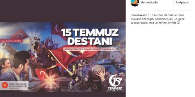 Demet Akalın ’15 Temmuz’ Sahnesini İptal Etti