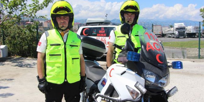 Trabzon’da Trafik Sıkıştığında Sağlık İçin Onlar Devreye Giriyor