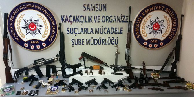 Samsun Suç Örgütü Cephanelik İle Yakalandı: 28 Gözaltı