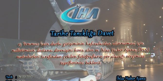 ‘15 Temmuz Destanı’ Fotoğraf Sergisi Erzincan’da Açılıyor