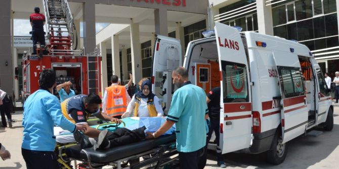 Niksar’da Yangın Tatbikat Gerçeği Aratmadı