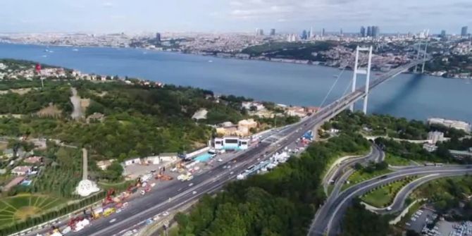 15 Temmuz Şehitler Köprüsü’nde Son Hazırlıklar Havadan Görüntülendi