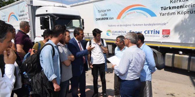 Çukurova Belediyesi’nden Türkmenlere Yardım Tırı