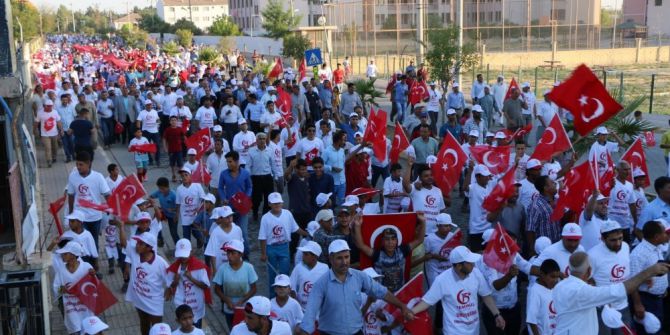 Harran’da Binlerce Kişi Milli Birlik Yürüyüşüne Katıldı