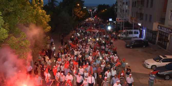 Malkara’da Demokrasi Ve Milli Birlik Yürüyüşü