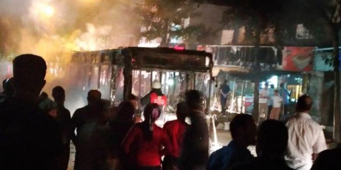 15 Temmuz Şehitler Günü’nde Yolcu Otobüsünü Kundakladılar