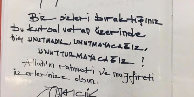 Hani’de 15 Temmuz Destanı Anı Defteri Oluşturuldu
