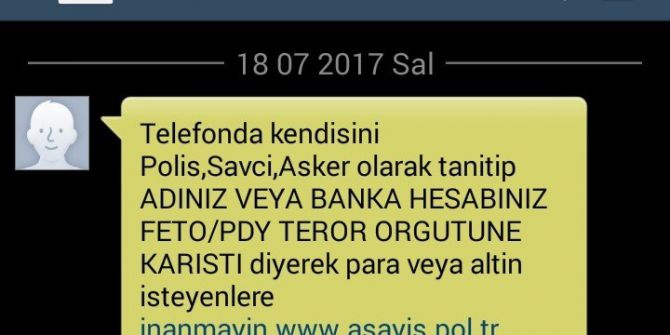 Polisten Vatandaşlara Sms’li Uyarı
