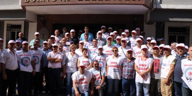 Bornova Belediyesinde İşçiler Grevde