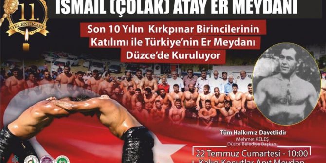 Düzce Güreş Alının İsmi İsmail Atay Er Meydanı Olacak