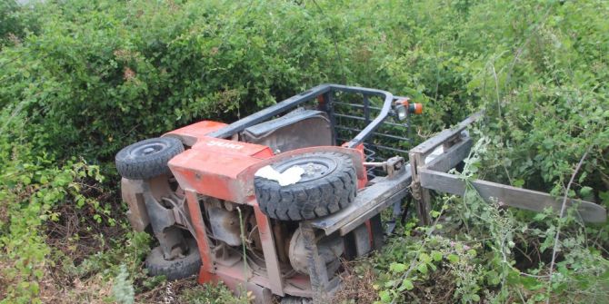 Bilecik’te Forklift Devrildi: 1 Yaralı