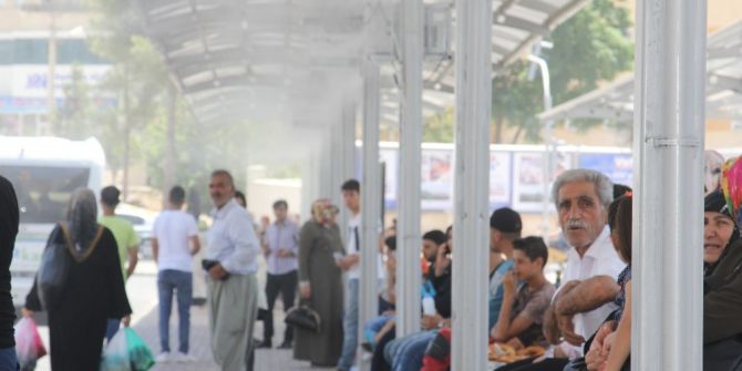 Duraklarda Buhar Sistemi Faaliyete Geçti