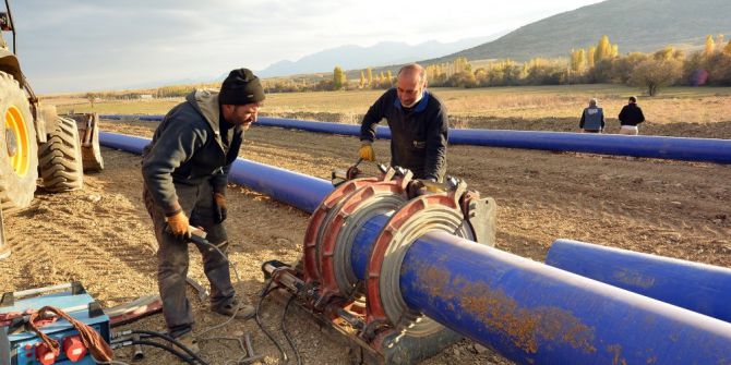 Tuzlukçu Koraşi’de Sulama Suyu Hasreti Sona Eriyor