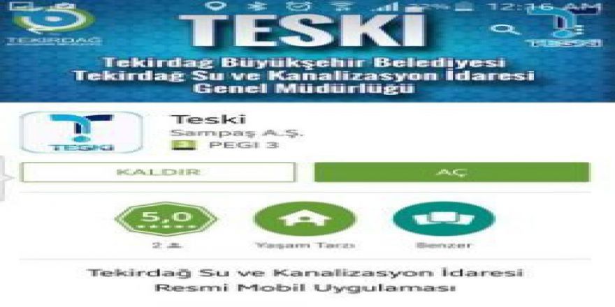 Teski’nin Mobil Uygulaması Hizmete Açıldı