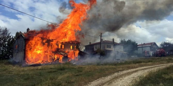 Eflani’de Ev Yangını