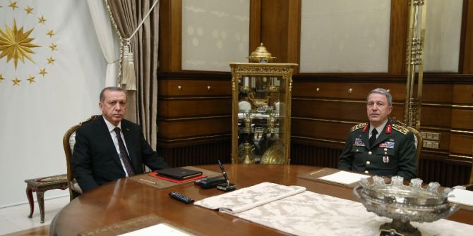 Cumhurbaşkanı Erdoğan, Akar’ı Kabul Etti