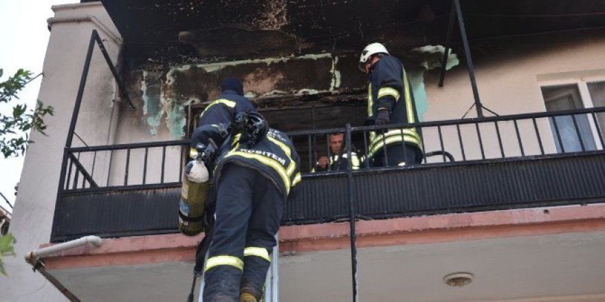 Maden İşçisinin Evinde Çıkan Yangın Korkuttu