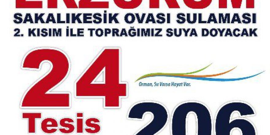 Erzurum’a 206 Milyon Tl’lik 24 Tesis