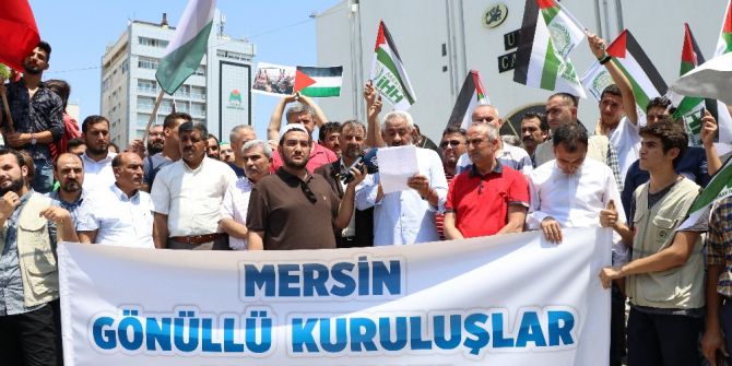 Mescid-i Aksa’nın İbadete Kapatılması Mersin’de Protesto Edildi