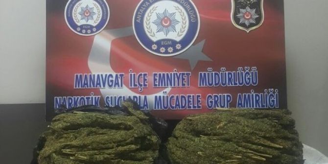 Manavgat’ta 10 Kilogram Esrar Ele Geçirildi