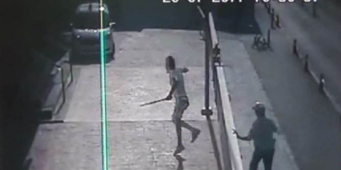 Emniyet Önünde Döner Bıçaklı Kovalamaca