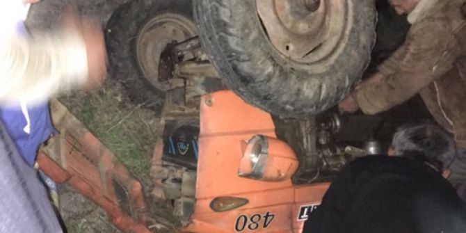 Traktörüyle Uçuruma Yuvarlandı