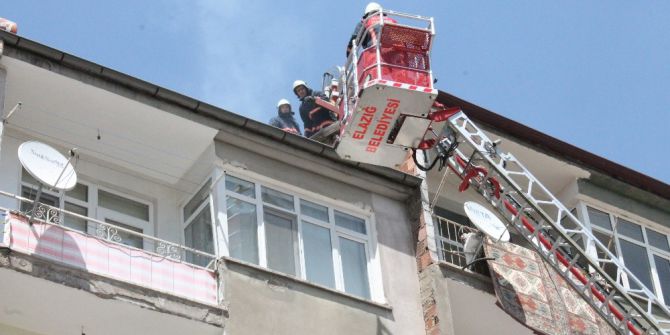 Elazığ’da Baca Yangını