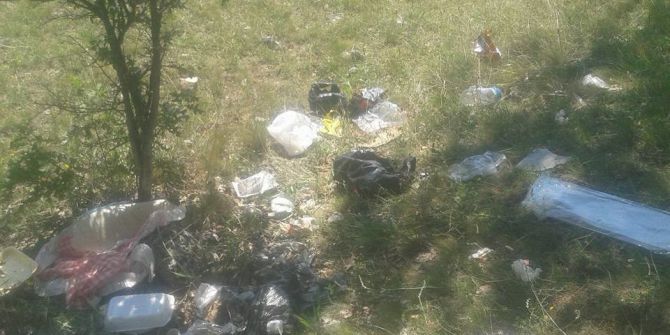 Piknik Alanını Çöplüğe Çevirdiler