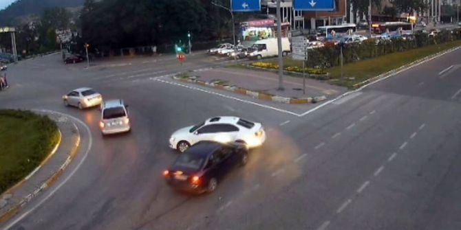Karabük’te Trafik Kazaları Mobese Kamerasında