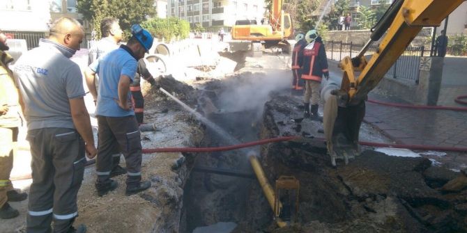 Başkent’te Doğalgaz Borusunun Patlaması