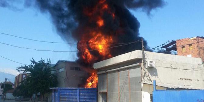Plastik Kasa Deposunda Yangın Çıktı