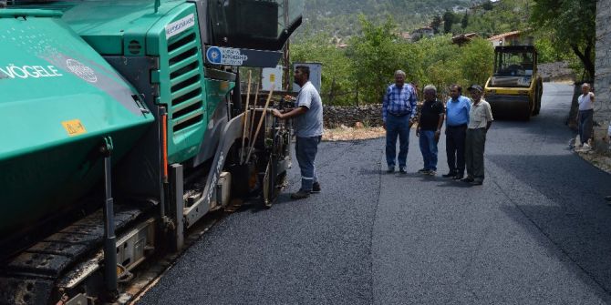 Akseki Akşahap Yoluna Sıcak Asfalt