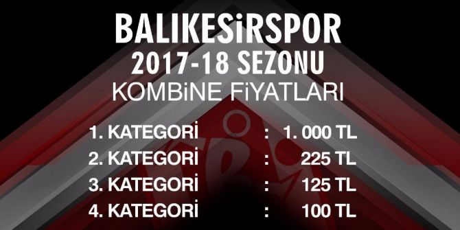 Balıkesirspor’un Kombine Bilet Ücretleri Belli Oldu