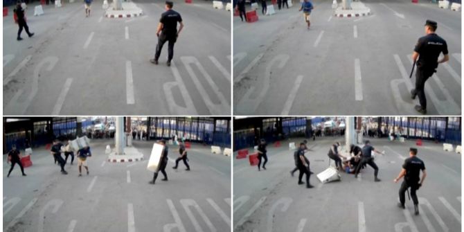 İspanya’da Bıçaklı Adam Polise Saldırdı