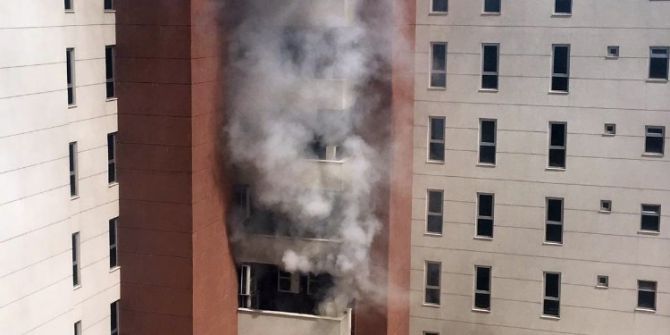 Adliyede Yangın Paniği