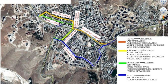 Mardin Kızıltepe Kavşağı Trafiğe Kapatıldı
