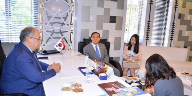 Kore Cumhuriyeti Ankara Büyükelçisi Yunsoo Cho’dan, Başkan Kutlu’ya Ziyaret