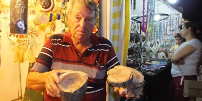 Burhaniye’de Zeytin Odunları Hediyelik Eşya Oldu