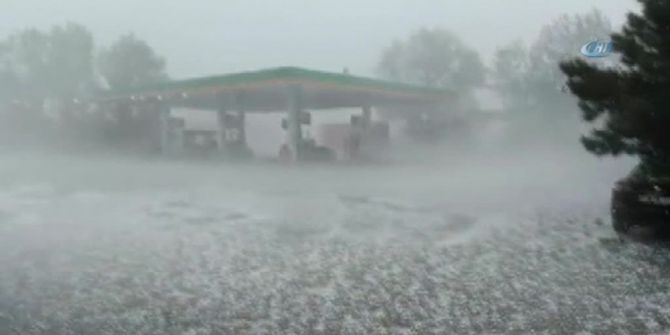 Kapıkule Sınır Kapısı Bölgesinde Dolu Etkili Oldu